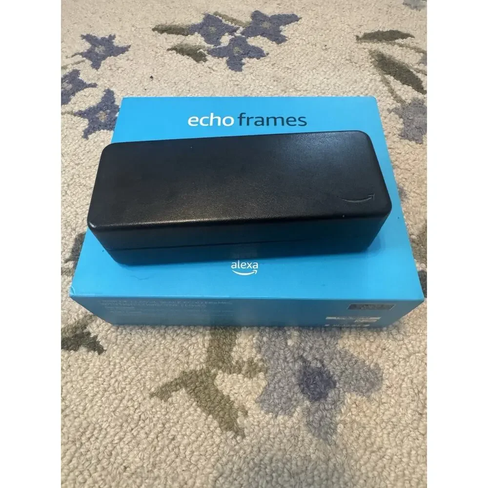 Amazon Echo Frames Classic Black Alexa Smart Glasses w Box Case Cable READ
